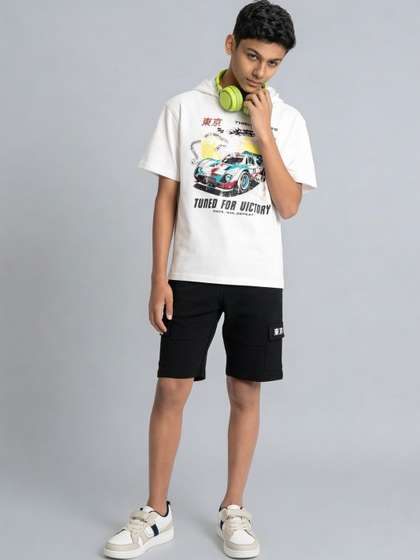 Pantaloons Junior Boys
                    Typography Printed Shorts