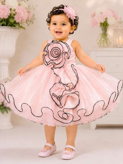 STUMBLE FASHION Girls
                      Ruffled Net A-Line Dress