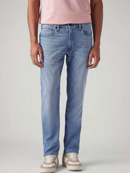 Levis Men Straight Fit Mid-Rise Jeans