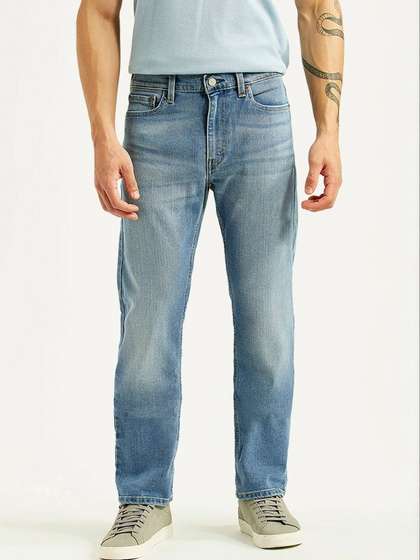 Levis Men Straight Fit Mid-Rise Jeans