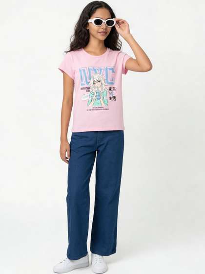 Pantaloons Girls Printed
                    Cotton Tshirt