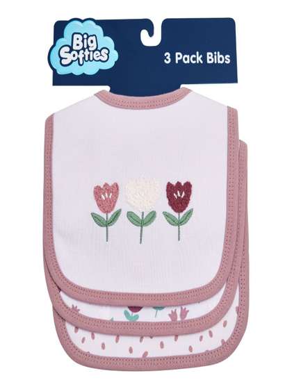 Big Softies Infants Pack
                    Of 3 Applique Bibs