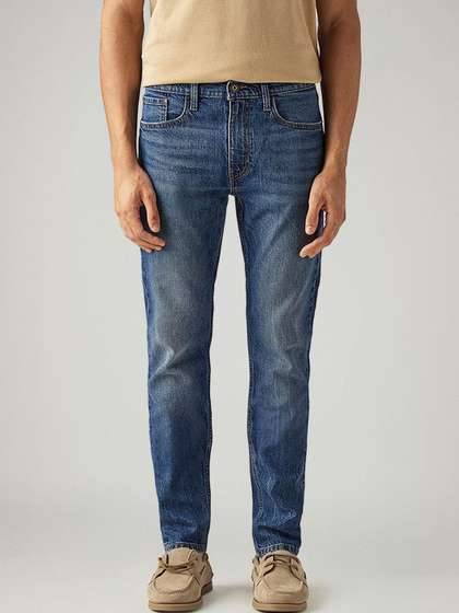 Levis Men Straight Fit Mid-Rise Jeans