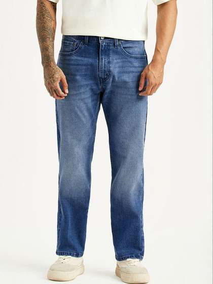 Levis Men Straight Fit Mid-Rise Jeans