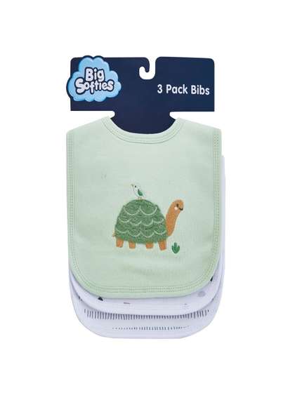Big Softies Infants Pack
                    Of 3 Applique Bibs