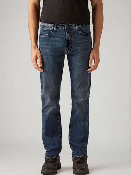 Levis Men Straight Fit Mid-Rise Jeans