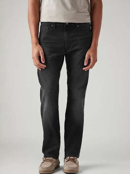 Levis Men Straight Fit Mid-Rise Jeans