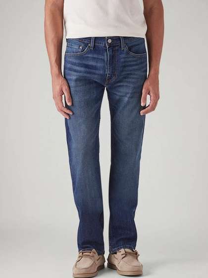 Levis Men Straight Fit Mid-Rise Jeans