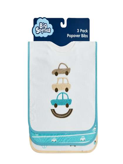 Big Softies Infants 3
                    Pcs Car Applique Bibs