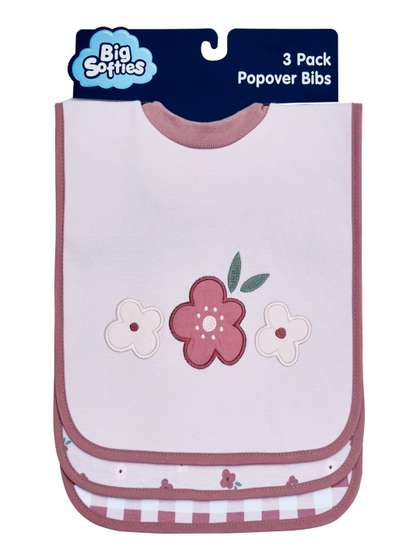 Big Softies Infants 3
                    Pcs Floral Printed Bibs
