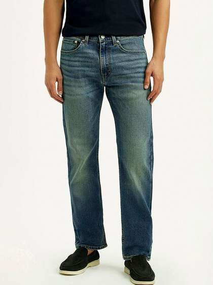 Levis Men Straight Fit Mid-Rise Jeans