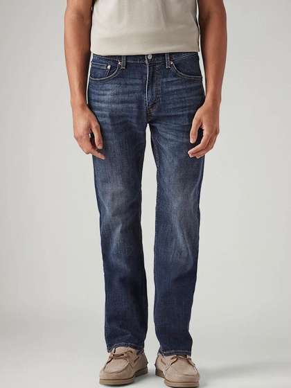 Levis Men Straight Fit Mid-Rise Jeans