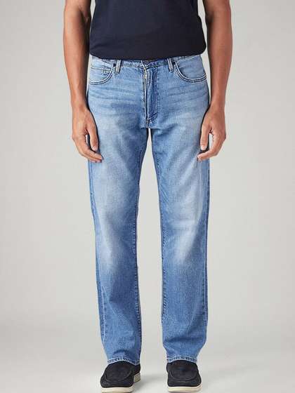 Levis Men Straight Fit Mid-Rise Jeans
