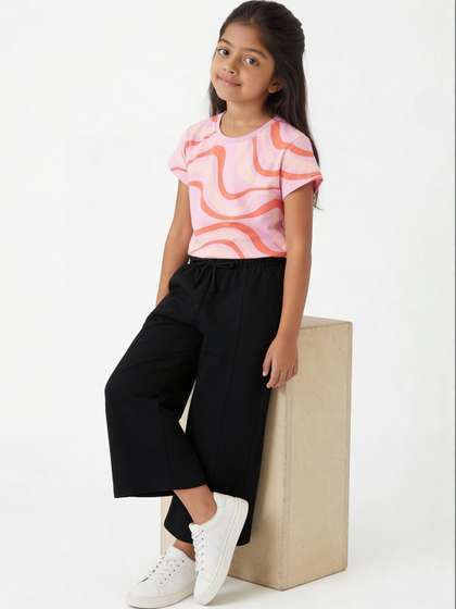 Pantaloons Junior Girls
                    Printed Cotton T-shirt