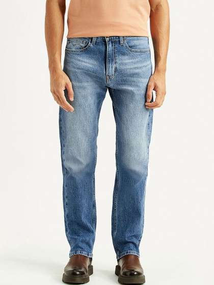 Levis Men Straight Fit Mid-Rise Jeans