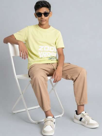 Pantaloons Junior Boys
                    Pleated Cargos Trousers