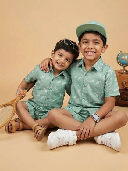 HERE&NOW Boys
                    Printed Shirt with Shorts