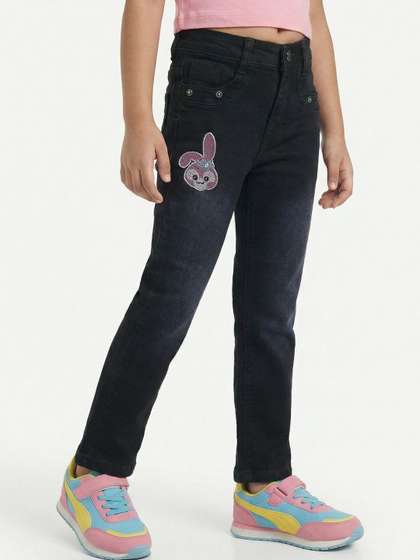 Killer Girls Regular Fit
                    Mid-Rise Applique Jeans