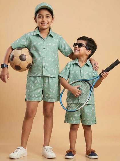 HERE&NOW Boys
                      Printed Shirt with Shorts