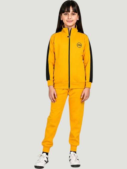 SMSHOPMORE Girls
                    Colourblocked Mock Collar Tracksuits