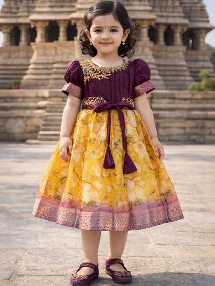 Wish Karo Floral Print
                    Fit & Flare Dress