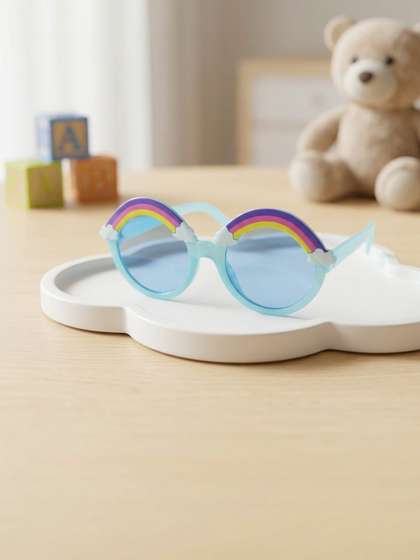 RUGGINE Unisex Kids Blue
                    Lens & Blue Round Sunglasses with