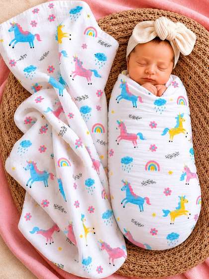 Cuddleloom Double Layer
                    Pure Cotton Swaddle