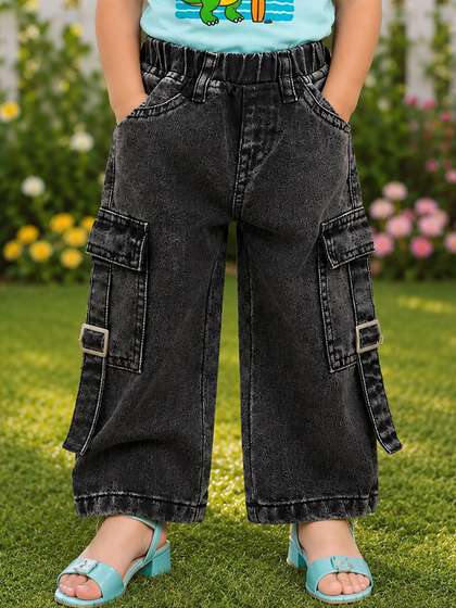 COUTUME COLLECTIONS
                    Girls Straight Fit Mid-Rise Light Fade Stretchable
                    Jeans