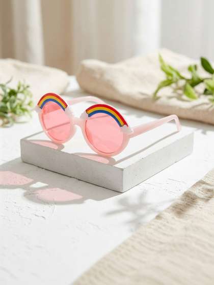 RUGGINE Unisex Kids Pink
                    Lens & Pink Round Sunglasses with