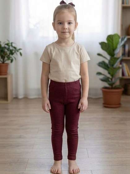 YK Girls Pure Cotton
                    Ankle Length Leggings
