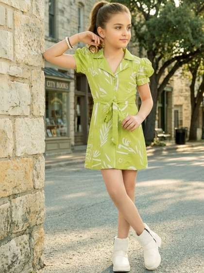 Lei-Chie Floral Print
                    Puff Sleeve A-Line Dress