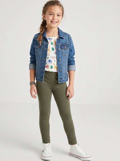 YK Girls Pure Cotton
                      Ankle Length Leggings