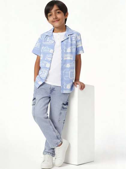 Pantaloons Junior
                        Boys Printed Casual Shirt