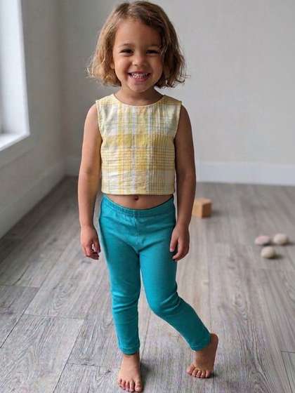 YK Girls Pure Cotton
                    Ankle Length Leggings