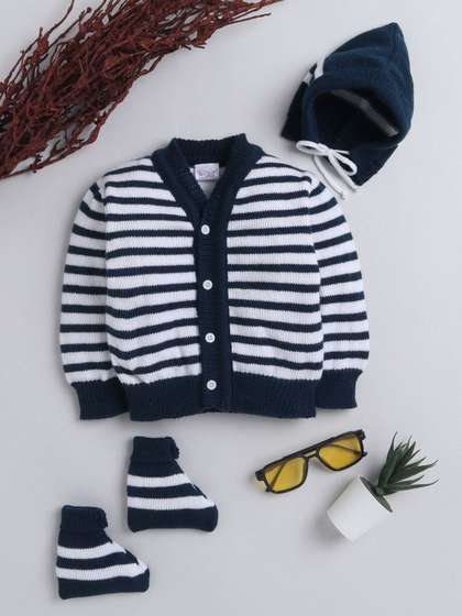 Little Angels Unisex
                    Kids Striped Woollen Cardigan
