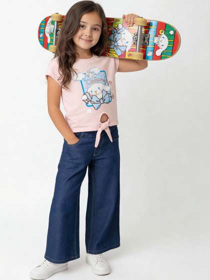 Pantaloons Junior Girls
                    Flared Mid-Rise Jeans