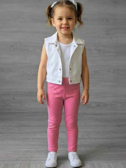 YK Girls Pure Cotton
                    Ankle Length Leggings