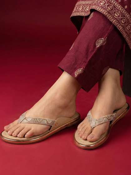 JodyHub Women
                        Embellished Party Open Toe Flats