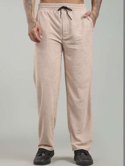 MaverIQ Men Regular
                        Fit Textured Track Pants