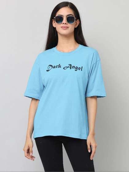DDASPRATION Women
                          Typography Printed T-shirt