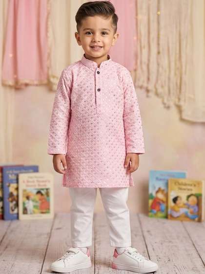 NEW GEN Boys Ethnic
                    Motifs Printed Regular Kurta with Pyjamas