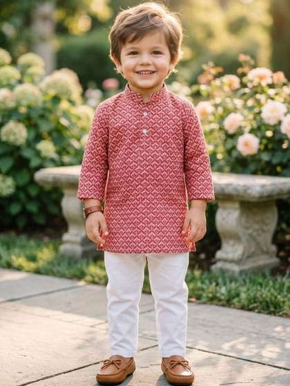 NEW GEN Boys Ethnic
                    Motifs Printed Regular Kurta with Trousers