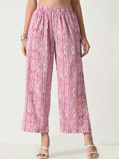 BAESD Women Printed
                      Flared Ethnic Palazzos