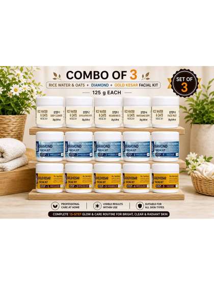 Beleza
                          Professional Set Of 3 Rice Gold Diamond Kit -
                          125 g Each