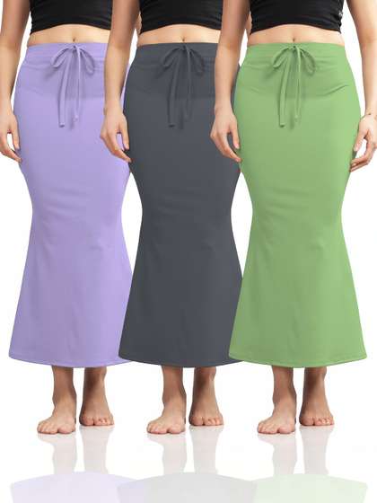 JETVELI Pack of 3 High
                      Waist Saree Shapewear