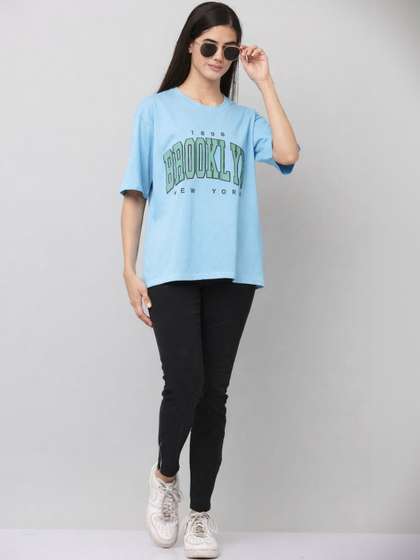 DDASPRATION Women
                        Typography Printed T-shirt