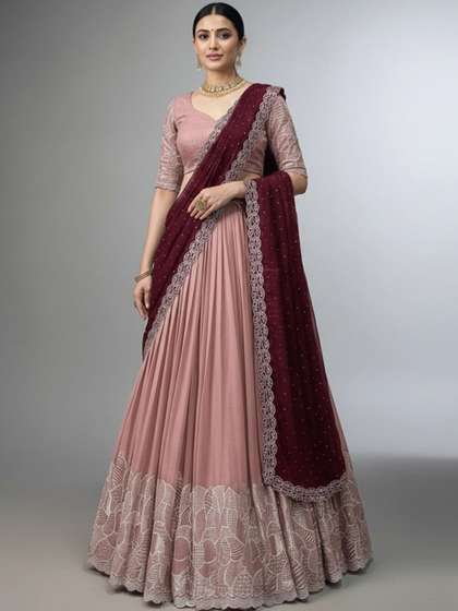 all about you
                        Embellished Thread Work Semi-Stitched Lehenga
                        & Blouse With Dupatta