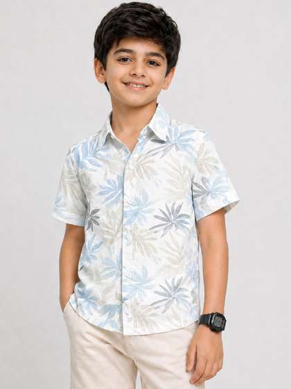 YK Boys Comfort Floral
                    Printed Casual Shirt