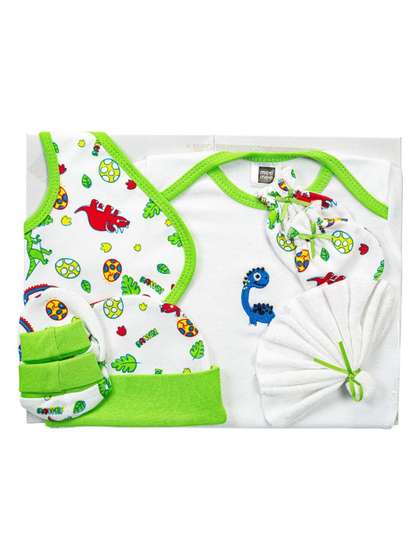 MeeMee Infants 6-Pcs
                      Printed Cotton Baby Apparel Gift Set