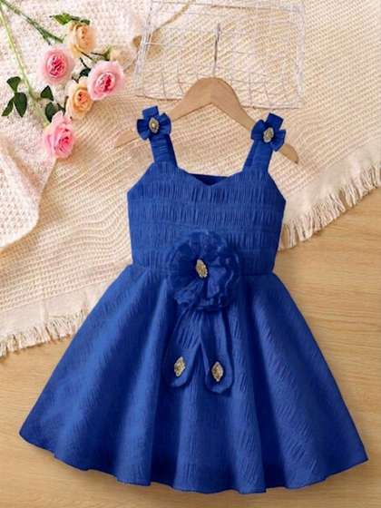 Satjal Fab Ruffled Crepe
                    A-Line Dress